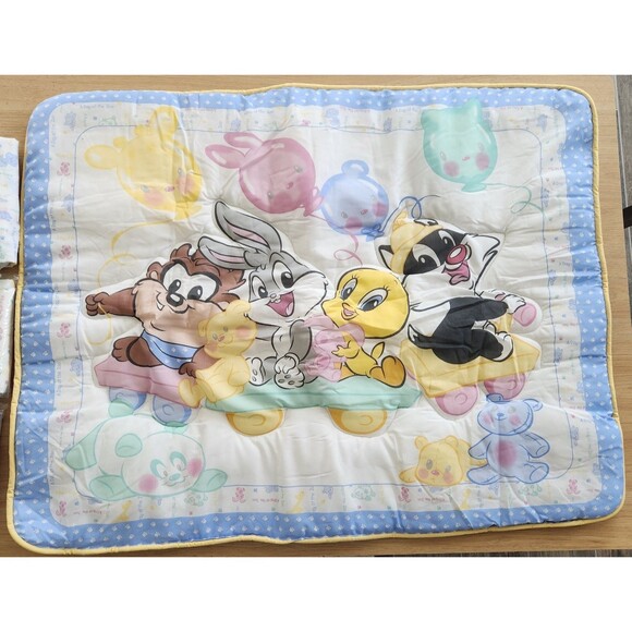 Vintage Baby Looney Tunes Day at the Zoo Baby Bedding & Diaper Stacker - Picture 2 of 8